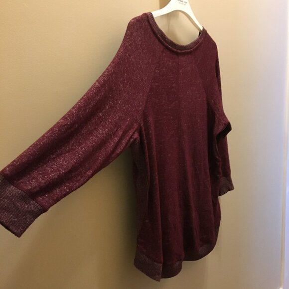 Y2K Ricki's Marled Maroon Pullover Knit Sweater Top - Picture 7 of 14